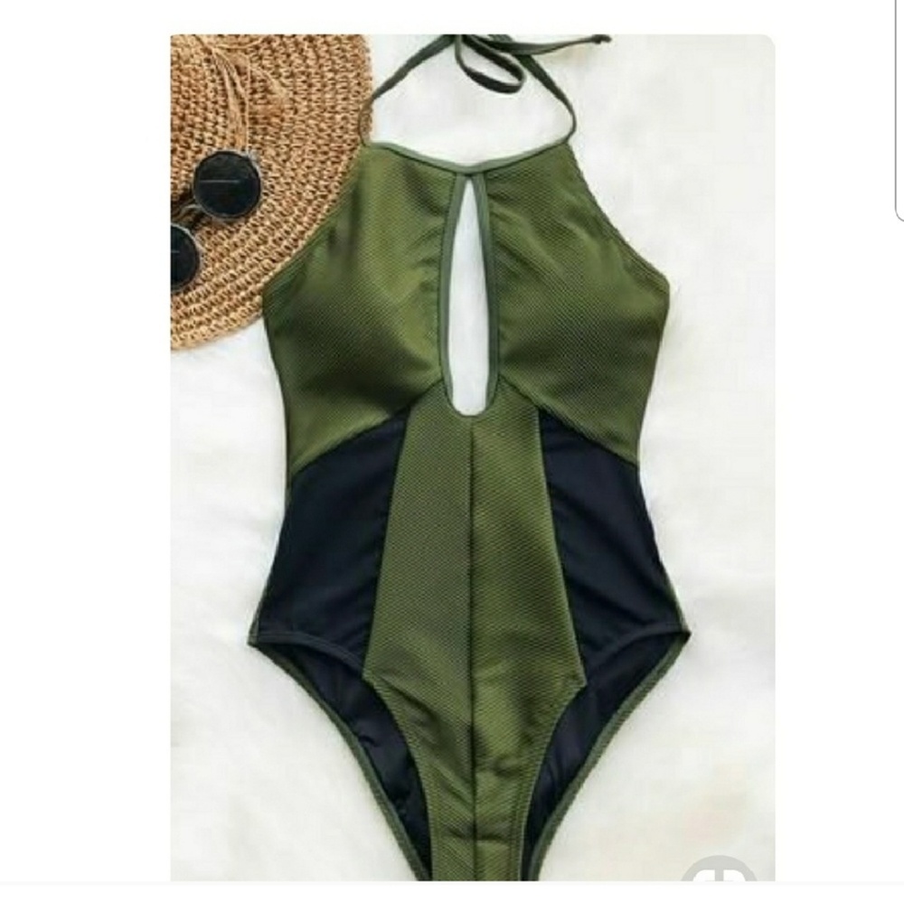 Cupshe Mesh  Black Cutout Swimsuit